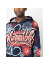 Logo flower jacquard hood knit HO10 KN14A23 NAV - BLUEMARBLE - BALAAN 5