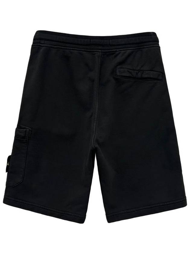 Fleece Bermuda Shorts Black - STONE ISLAND - BALAAN 3