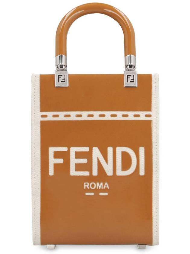 Sunshine Shopper Small Tote Bag Brown - FENDI - BALAAN 3