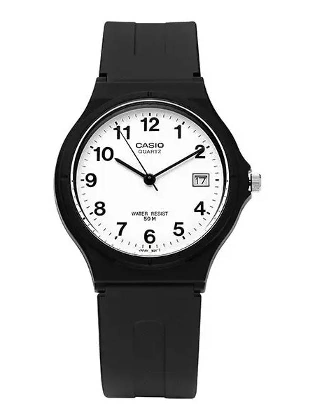 Date Display Analog Watch White Black - CASIO - BALAAN 2