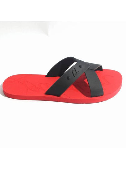 Women's Loubi Rubber Slippers Red Black - CHRISTIAN LOUBOUTIN - BALAAN 2