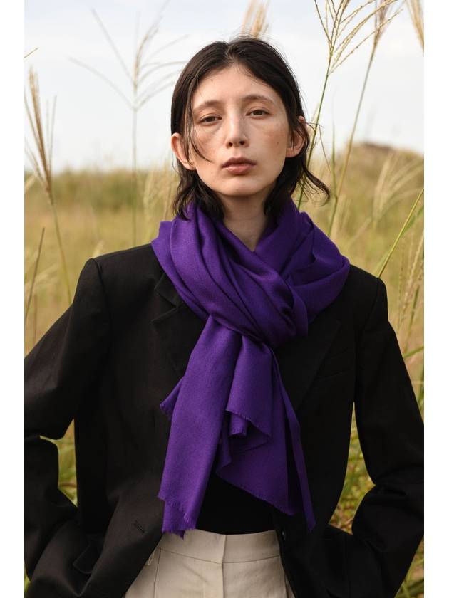 Cashmere Pashmina Muffler Royal Purple - WILL'O THE WISP - BALAAN 2