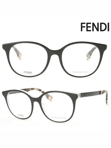 Glasses frame FF0096F DUO Asian fit black horn rim - FENDI - BALAAN 1