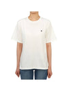 Deodara Side Slit Cotton Short Sleeve T-shirt White - MAX MARA - BALAAN 2