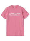 Health Wealth Logo Short Sleeve T-shirt Pink - SPORTY & RICH - BALAAN 5