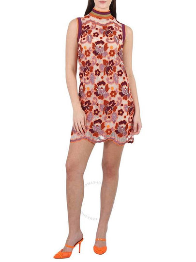 Burberry Edna Floral Crochet Shift Dress, Brand Size 12 (US Size 10) - BURBERRY - BALAAN 2