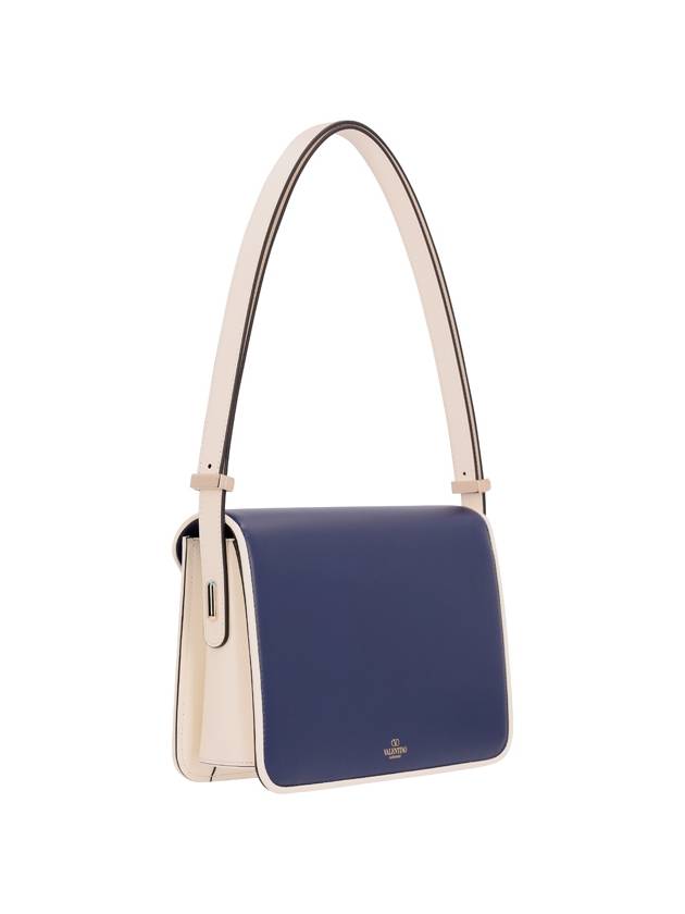 V logo shoulder bag navy - VALENTINO - BALAAN 3