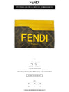 Roma Logo 3-Fold Card Wallet Brown Yellow - FENDI - BALAAN 3