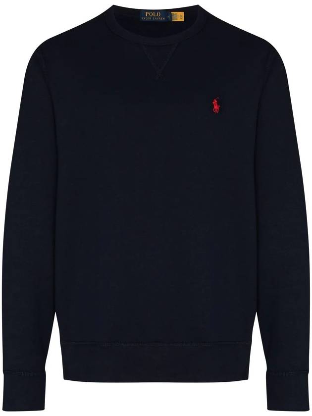 Embroidered Logo Pony Crew Neck Sweatshirt Navy - POLO RALPH LAUREN - BALAAN 2