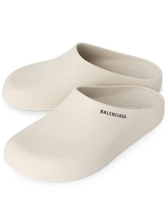 Logo Pool Closed Mule White - BALENCIAGA - BALAAN 2