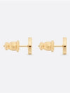 Petit CD Crystal Mini Stud Earrings Gold - DIOR - BALAAN 5