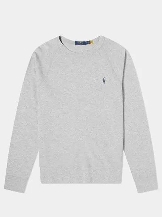 Men's Pony Logo Crew Neck Sweatshirt Grey - POLO RALPH LAUREN - BALAAN 2