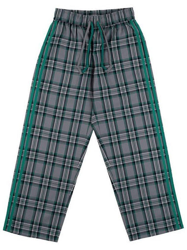 Comfortable Check Banding Pants Gray - PEOPLE OF THE WORLD - BALAAN 1