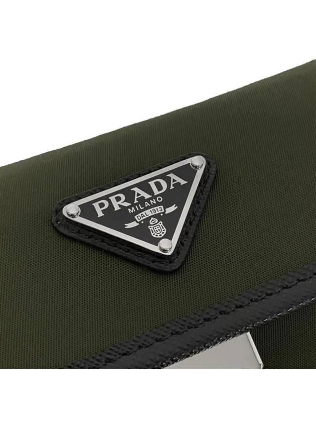 Re-Nylon Saffiano Leather Smartphone Case Cross Bag Green - PRADA - BALAAN 8