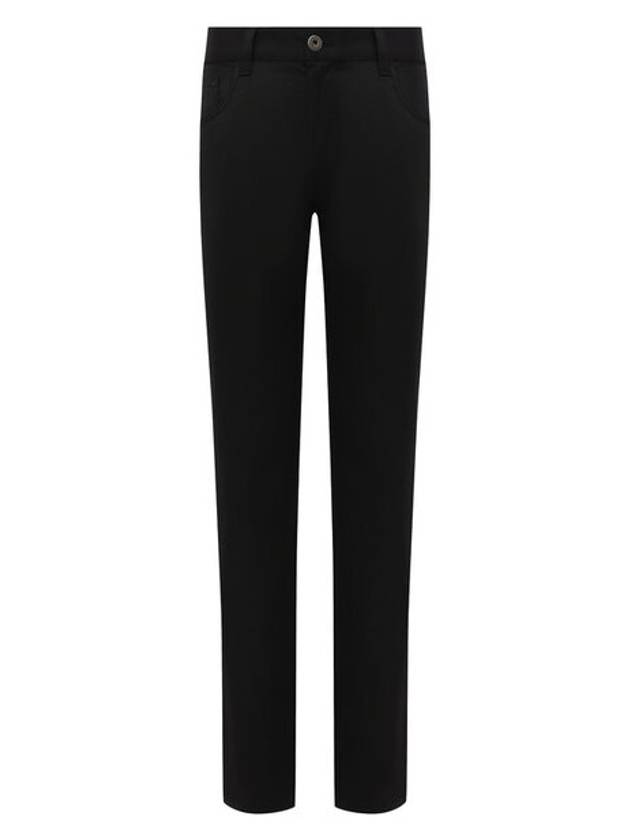 Stretch Drill Five-Pocket Cotton Jeans Black - PRADA - BALAAN 1