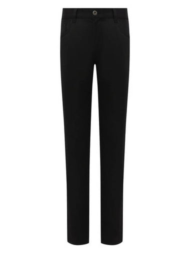 Stretch Drill Five-Pocket Cotton Jeans Black - PRADA - BALAAN 1