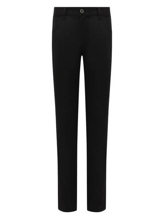 Stretch Drill Five-Pocket Cotton Jeans Black - PRADA - BALAAN 1