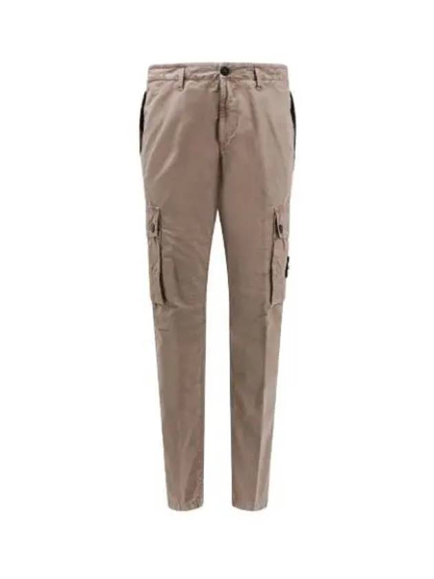 Wappen Patch Old Treatment Slim Fit Cargo Straight Pants Brown - STONE ISLAND - BALAAN 2