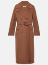 Women's Eric Belt Wool Double Coat Brown - MAX MARA - BALAAN 5