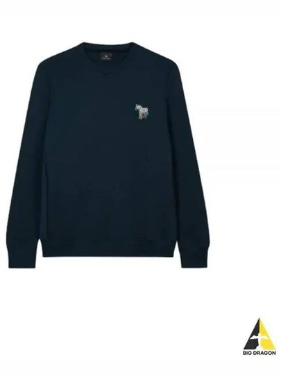 Zebra Printing Regular Fit Sweatshirt Navy - PAUL SMITH - BALAAN 2