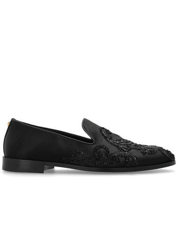 Versace Shoes With Barocco Pattern, Men's, Black - VERSACE - BALAAN 1