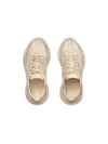 Rhyton Leather Low Top Sneakers Distressed Ivory - GUCCI - BALAAN 5