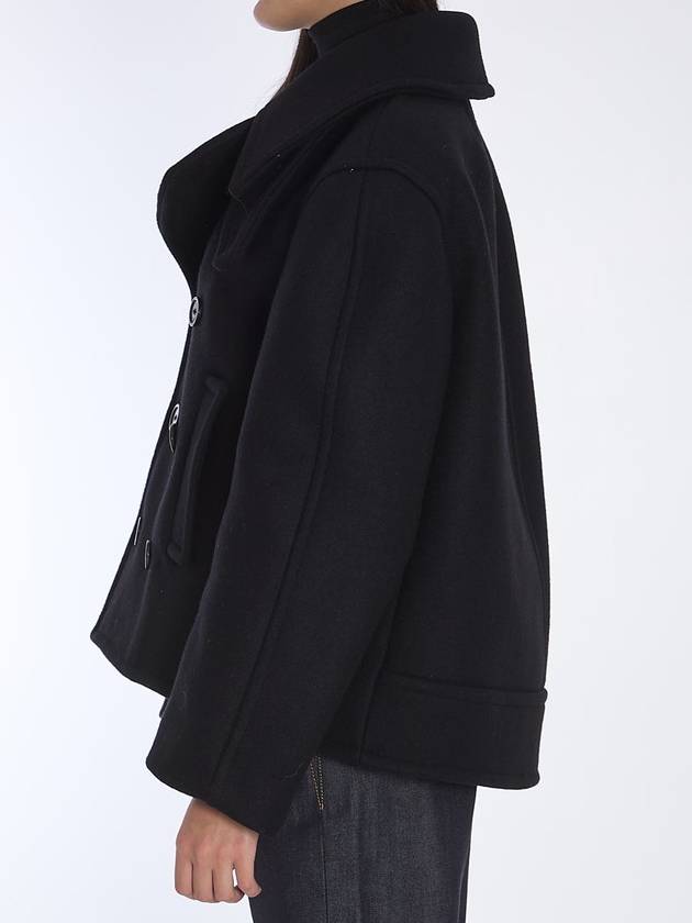 Oversize Pea Coat In Wool - SAINT LAURENT - BALAAN 3