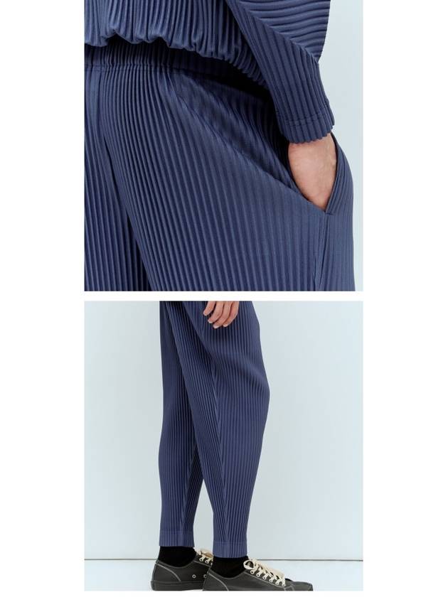 Pleated Tapered Straight Pants Blue - ISSEY MIYAKE - BALAAN 6