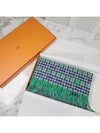 H Ecossais Recto Verso Muffler Gris Bleu Vert - HERMES - BALAAN 2