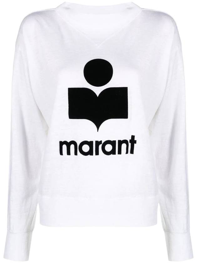 Kilsen Logo Print Sweatshirt White - ISABEL MARANT ETOILE - BALAAN 1