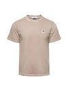 Pisato Effect Logo Patch Short Sleeve T-Shirt Dove Grey - STONE ISLAND - BALAAN 2