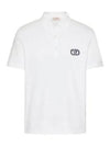 Signature V Logo Embroidered Polo PK Shirt White - VALENTINO - BALAAN 2