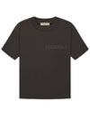 Flocking Crew Neck Cotton Short Sleeve T-Shirt Off Black - FEAR OF GOD ESSENTIALS - BALAAN 1