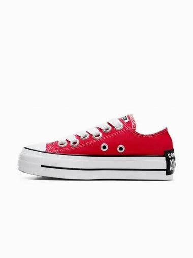 Chuck Taylor All Star Lift Platform Sketch Low Top Sneakers Red - CONVERSE - BALAAN 1