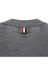 Men's Jersey Stitch V-Neck Cardigan Light Grey - THOM BROWNE - BALAAN 9