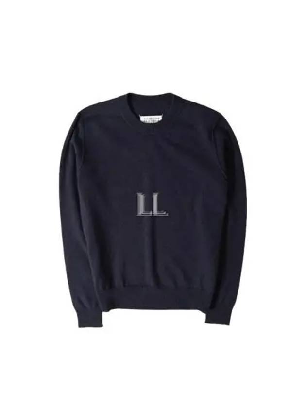 Crew Neck Cashmere Knit Top Navy - MAISON MARGIELA - BALAAN 2