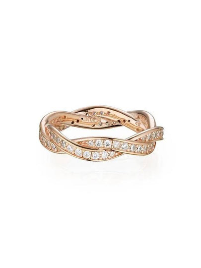 Sparkling Twist Of Fate Ring Rose Gold - PANDORA - BALAAN 2