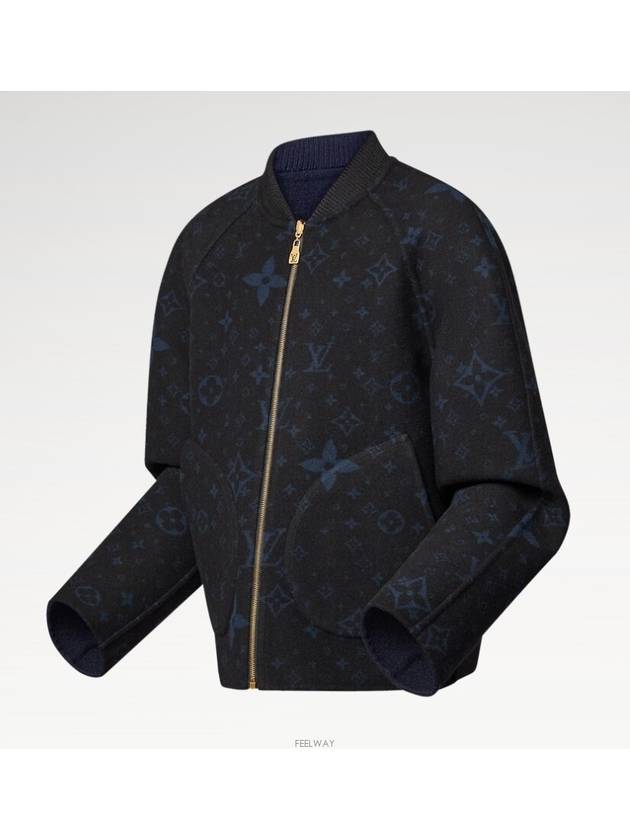 1AFVVV Double Face Wool Reversible Blouson Jacket - LOUIS VUITTON - BALAAN 3