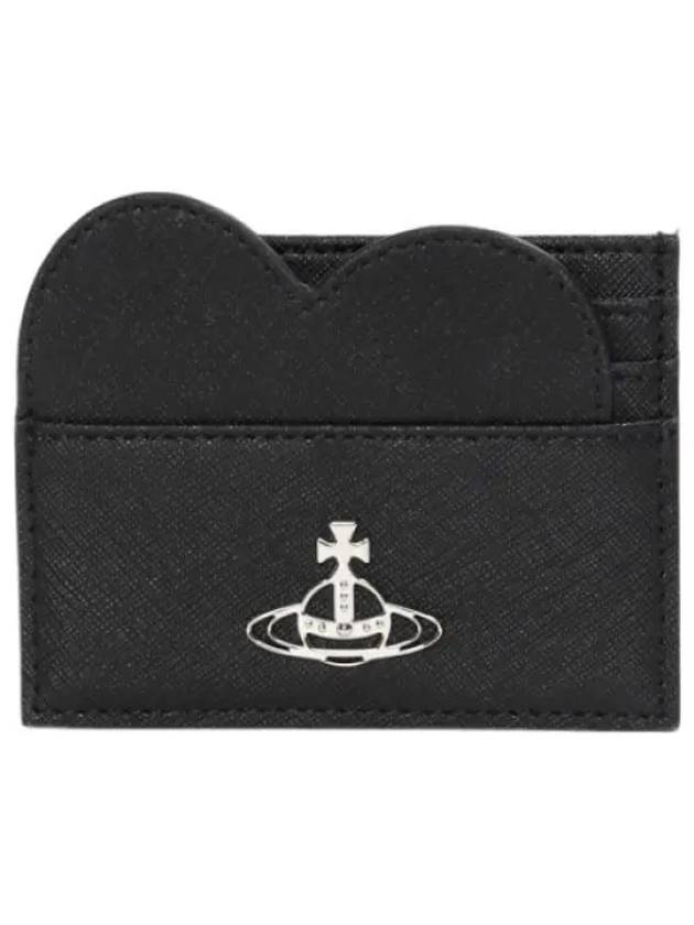 Saffiano Heart Card Wallet - VIVIENNE WESTWOOD - BALAAN 1