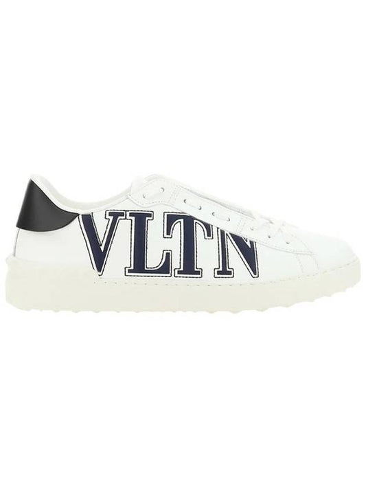 VLTN logo calfskin low-top sneakers white - VALENTINO - BALAAN 1