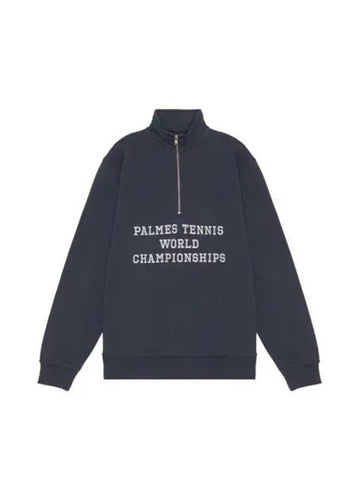 Championship zip crew neck navy - PALMES - BALAAN 1