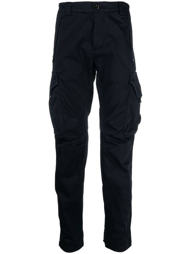 Stretch Satin Cargo Straight Pants Navy - CP COMPANY - BALAAN 3