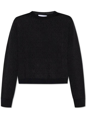 Moschino Monogrammed Sweater, Women's, Black - MOSCHINO - BALAAN 1