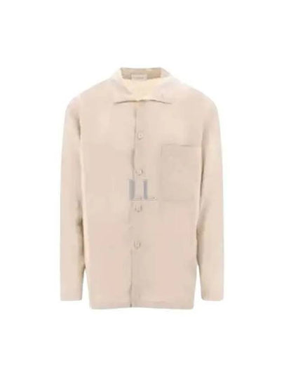 Silk Blend Long Sleeve Shirt Beige - LEMAIRE - BALAAN 2