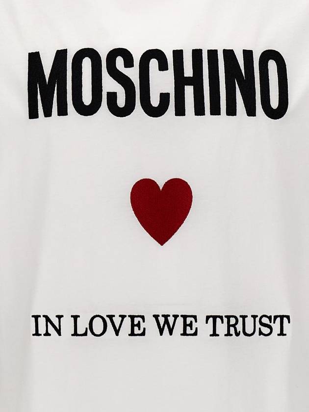 Short Sleeve T-Shirt J071402411001 White - MOSCHINO - BALAAN 5