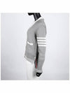 4 Bar Stitch V Neck Cardigan Grey - THOM BROWNE - BALAAN 4