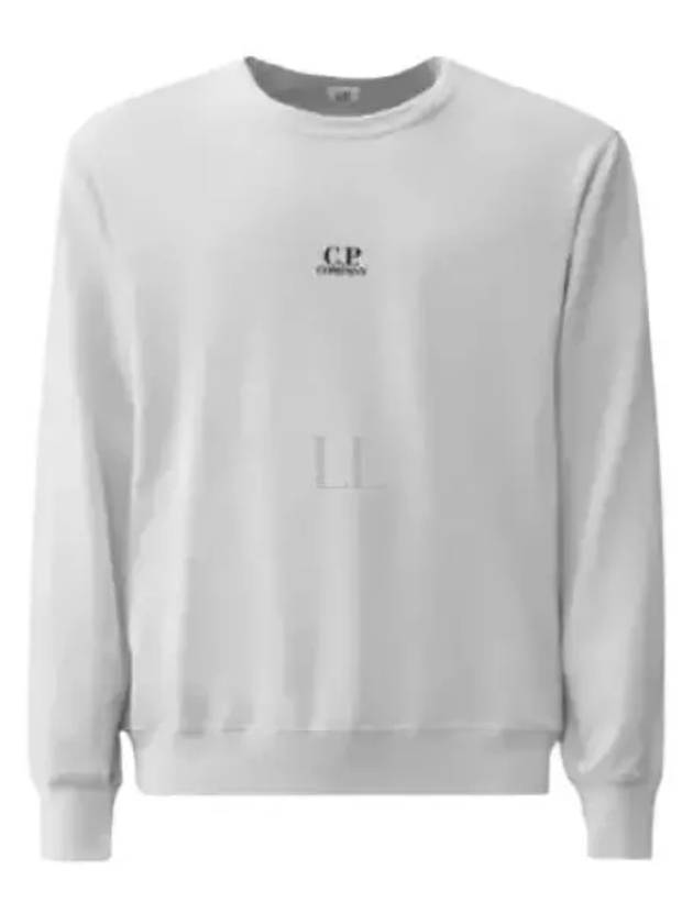 Light Fleece Logo Sweatshirt White - CP COMPANY - BALAAN 2