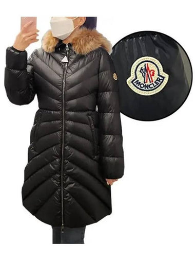 Women s CHANDRE logo hood fur long padding 1C00023 595ZZ 999 1095941 - MONCLER - BALAAN 1