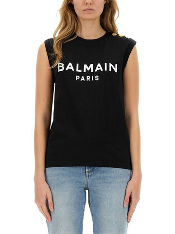 TANK TOP WITH LOGO - BALMAIN - BALAAN 1