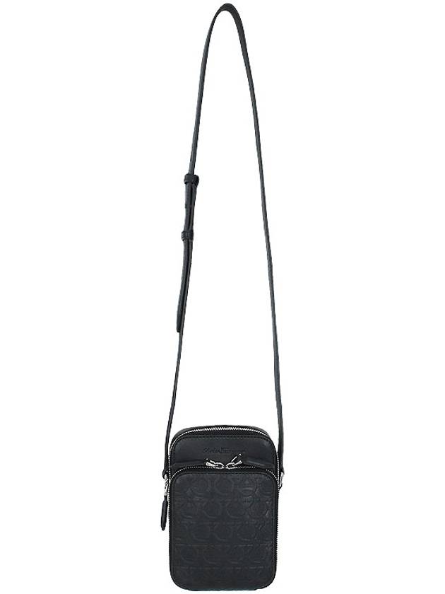 Gancini Cross Bag Black - SALVATORE FERRAGAMO - BALAAN 4